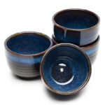 Set of 4 Blue Jian Zhan Tea Cups 150ml