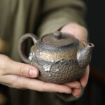 Coarse Pottery Plum Blossom Tea Pot 200ml