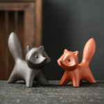 Clay Squirrel Tea Pet