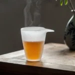 6.8oz handcrafted vintage frosted glass gong dao bei fairness tea pitcher main view