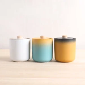 airtight ceramic tea canister for tea coffee sugar storage