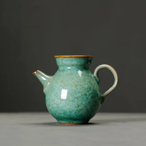 Aoyama Kiln transformed green handled Gong Dao Bei 6.8oz ceramic tea pitcher main product view