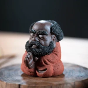 handcrafted bodhidharma zen chinese tea pet purple clay