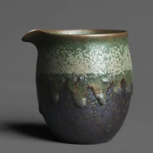 bronze green gong dao bei unique glazed ceramic tea pitcher main view