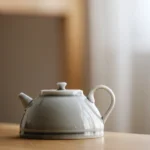 handcrafted chinese celadon style ceramic teapot full view