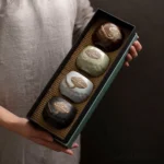 boxed hand-painted chinese lotus ceramic tea cup set packaging