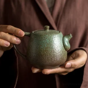 chinese rustic pottery teapot 10.1oz main view