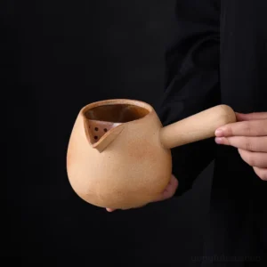 large 23.7oz chinese clay teapot with side handle built in filter