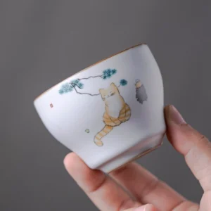 full collection of hand-painted chinese tea cup 2.5oz ceramic gongfu teacup multiple styles