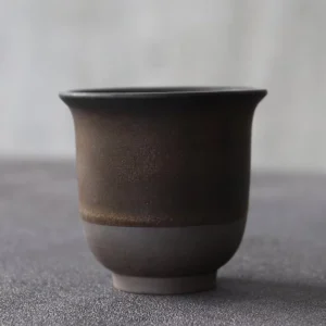 group display of four styles Chinese vintage clay tea cup