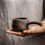 handmade gilded coarse pottery gong dao bei chinese tea pitcher full collection