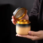 sealed gradient ceramic tea canister for loose tea storage