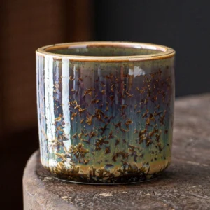 handmade gradient crystalline glaze chinese tea cup 4oz ceramic gongfu品茗杯