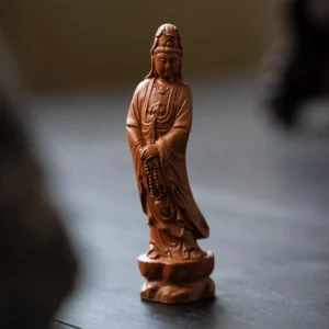 handcarved purple clay Guanyin Bodhisattva tea pet main view