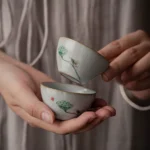hand-painted chinese porcelain lotus chinese tea cup multiple sizes