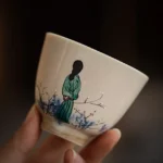 hand-painted chinese tea cup ceramic gongfu tea tasting cup