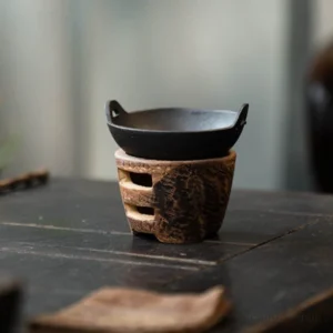 handcrafted cast iron yixing zisha clay base tea strainer full product view