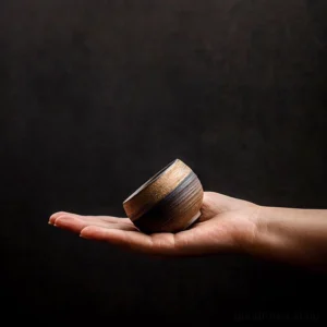 hand stacked vintage handcrafted chinese clay tea cup for gongfu tea