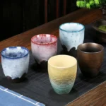 handcrafted chinese porcelain tea cup ceramic glazed tea cup