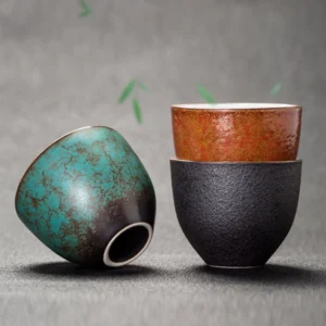 handmade glazed chinese small tea cup ceramic tasting cup