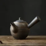 handcrafted retro chinese ceramic side handle teapot 8.8oz main view