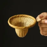 Handmade natural woven bamboo tea strainer traditional Chinese tea accessory