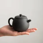 handmade black chinese teapot volcanic rock clay jingdezhen
