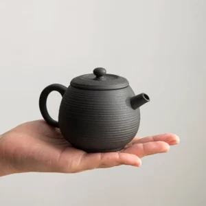 handmade black chinese teapot volcanic rock clay jingdezhen