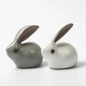 handmade ceramic rabbit tea pet cute mini tea accessory for gongfu tea ceremony