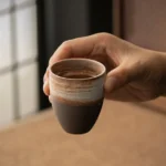 handmade rustic chinese clay tea cup 3.4oz wabi sabi ceramic teacup for gongfu tea