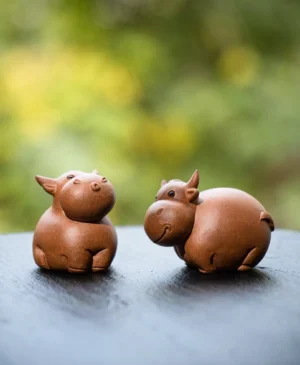 handmade zisha cute ox tea pet chinese tea table decoration main view