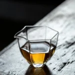 hexagonal clear glass gong dao bei tea pitcher main product view