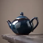 handmade deep blue jian zhan chinese teapot 8.1oz product main view