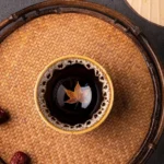 handmade jian zhan maple leaf chawan kiln-fired ceramic tea cup 3.4oz