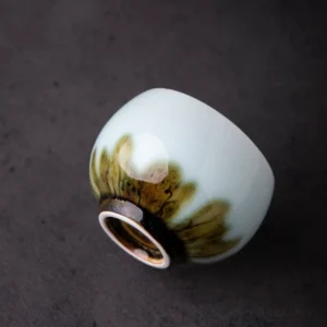 handcrafted jianzhan kiln transformation chawan ceramic tea cup 4.4oz front view