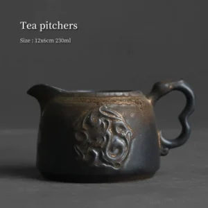 Jingdezhen vintage dragon pattern gong dao bei ceramic tea pitcher main view