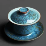handcrafted jun yao blue green porcelain gaiwan 5.4oz traditional chinese tea set