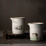 kawaii cat ceramic gong dao bei 10.1oz chinese tea pitcher collection