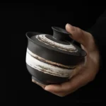 large handcrafted textured ceramic gaiwan 6.8oz main product view