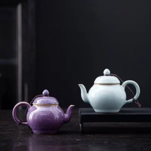 handcrafted mini chinese ceramic teapot 3.4oz with built-in filter
