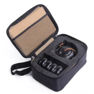 portable ceramic chinese travel tea set full set overview