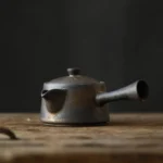 handmade retro chinese side handle ceramic teapot 4.1oz full view