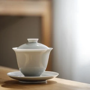 authentic chinese ru kiln gaiwan complete tea set pale celadon