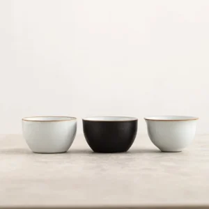 set of 6 handcrafted chinese porcelain tea cups gold trim