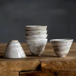 set of 6 wabi-sabi chinese tea cup full product view