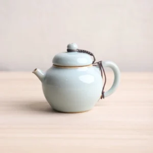 style a sky cyan hand-painted chinese ceramic tea infuser pot