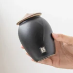 vintage ceramic airtight tea canister full view with all four styles displayed