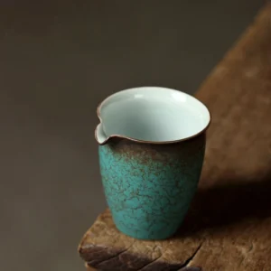 vintage cracked glaze chinese ceramic gong dao bei tea pitcher main view