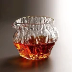9.2oz gold rimmed walnut pattern glass gong dao bei tea fairness pitcher main view