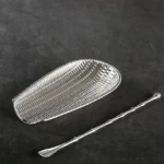woven alloy tea scoop and tea spoon set three color options